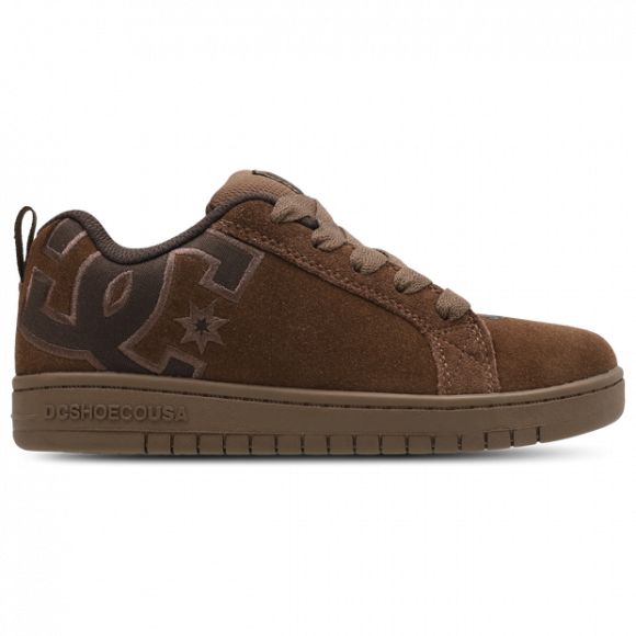 DC Sneakers Court Graffik Kid's Sneakers - Brown - Size 3 - Nubuck - ADBS100207-XCCC