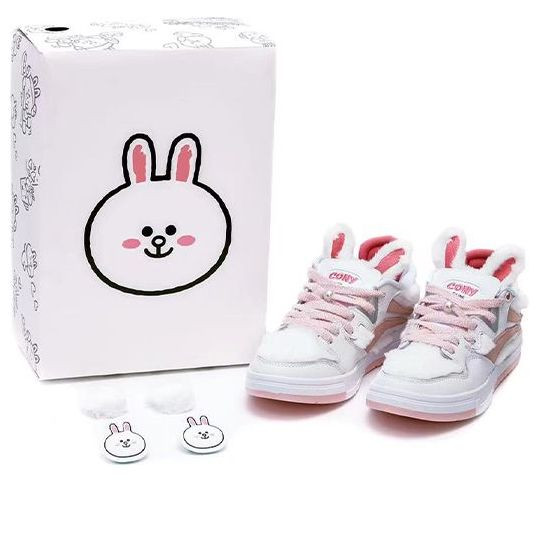 Li-Ning Line Friends x Womens WMNS Pro Sneakers White/Pink Cony  Skate Shoes AECR052-2 - AECR052-2