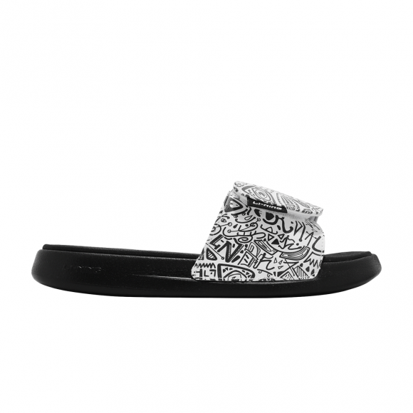 LN Slipper 'White Black Graffiti' - AGAR009-2