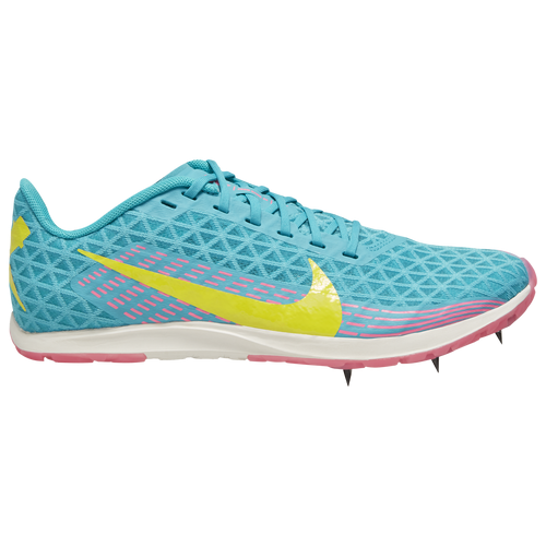 yellow and pink nike spikes