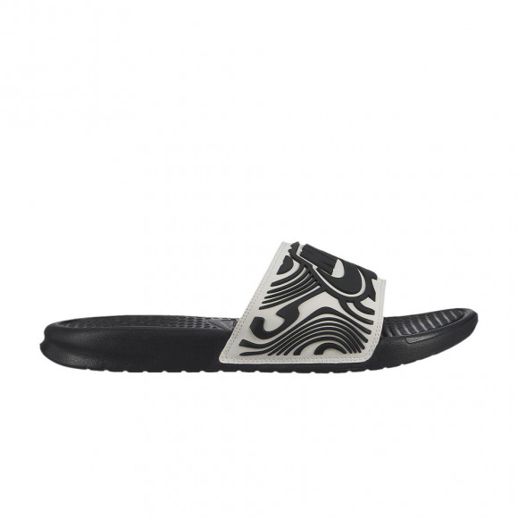 Nike Benassi JDI Slides 'White Black Abstract' | Men's Size 10 - AJ6745-100