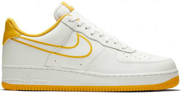 white and yellow nike air force