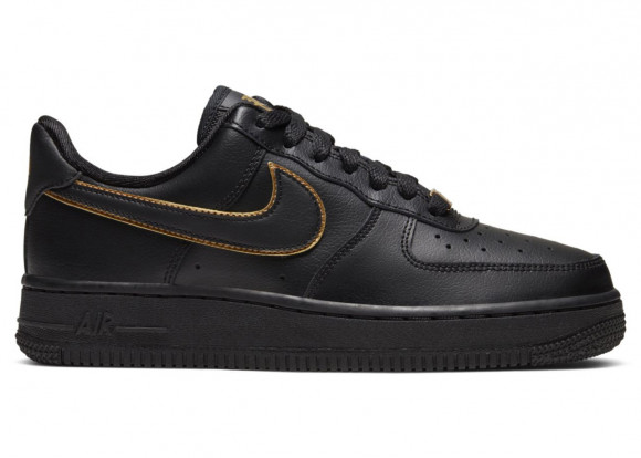 nike air force 1 black with gold swoosh