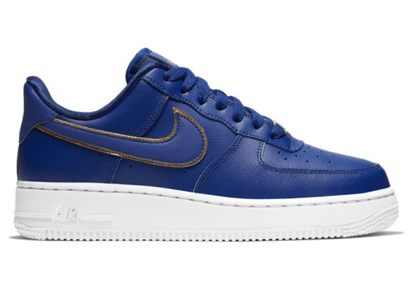 Nike Air Force 1 Low Blue Gold Swoosh (Women's) - AO2132-401