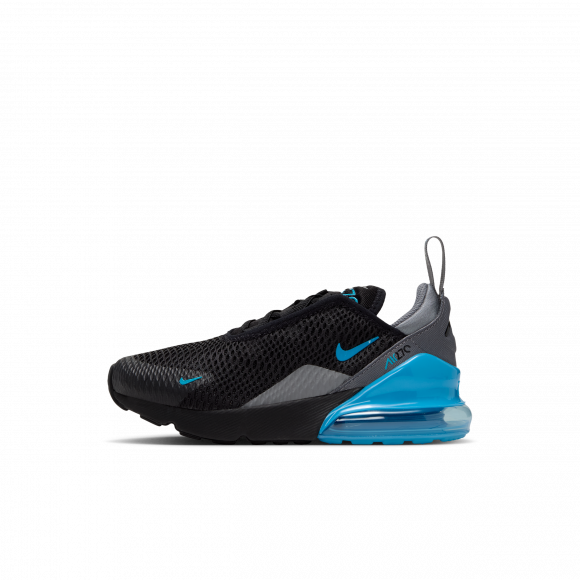 Nike Air Max 270 PS 'Black Smoke Grey Light Current Blue' | Kid's Size 3 - AO2372-054