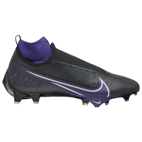 Nike Vapor Edge Pro 360 - Men's Molded Cleats Shoes - Black / Court Purple / Metallic Silver - AO8277-004
