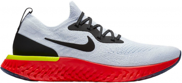 nike epic react flyknit white and red