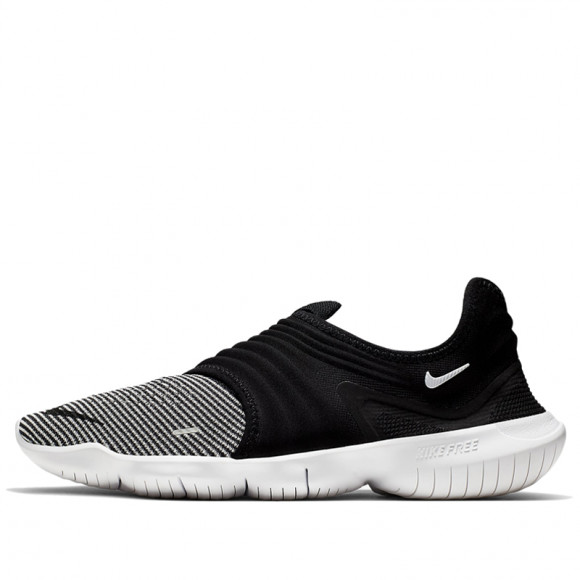 Nike Free RN Flyknit 3.0 White Black Marathon Running Shoes/Sneakers AQ5707-005 - AQ5707-005