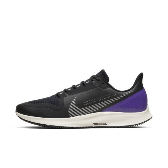 Nike Air Zoom Pegasus 36 Shield Black Voltage Purple Marathon Running Shoes/Sneakers AQ8005-002 - AQ8005-002