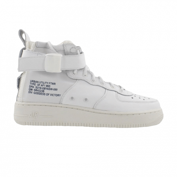 Nike SF Air Force 1 Mid QS GS 'Triple White' - AR0690-100
