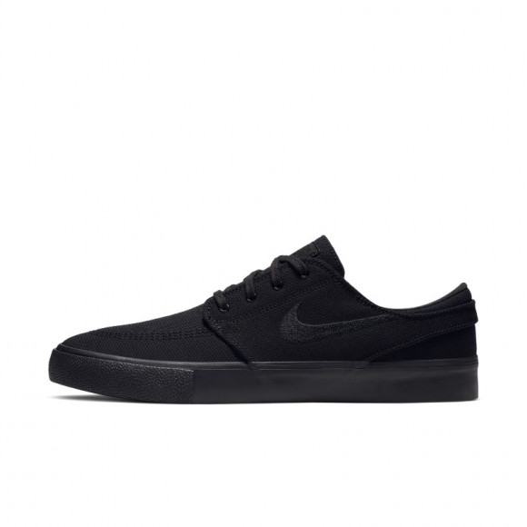 nike sb zoom stefan janoski black & white canvas skate shoes