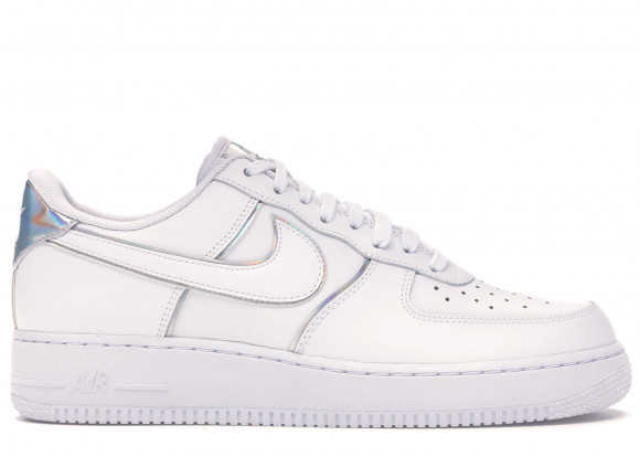 Nike Air Force 1 07 LV8 White Iridescent Silver AF1 AT6147-100 Men's  Size 13