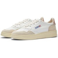 Autry Women's Medalist Low Sneakers in White/Gold - AULWLS37