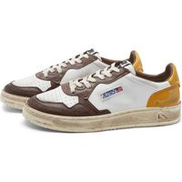Autry Men's Super Vintage Low Sneakers in White/Brown - AVLMSV12