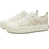 AMIRI Men's Crystal Glitter Stars Court Low Sneakers in Alabster - AW23MFS006-ALA