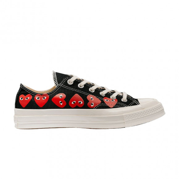 Converse Comme des Garçons PLAY x Chuck 70 Low 'Multi Heart - Black' | Men's Size 8 - AZ-K126-051-1