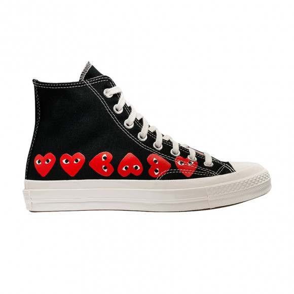 Converse Comme des Garçons PLAY x Chuck 70 High 'Multi Heart - Black' | Men's Size 7.5 - AZ-K127-051-1