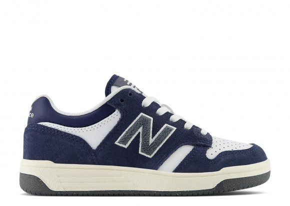 New Balance B480 Lace Little Kid 'White Navy' | Blue | Kid's - B480