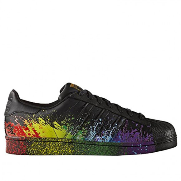 Adidas Superstar 'Pride' Core Black/Core Black/Gold Met. Sneakers/Shoes  BB1687