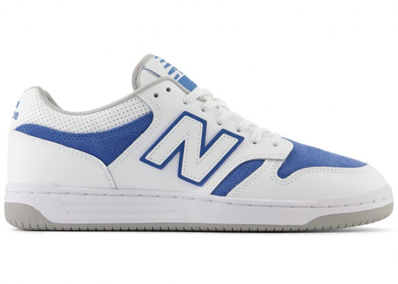 New Balance 480 White Royal Blue Suede - BB480LRB