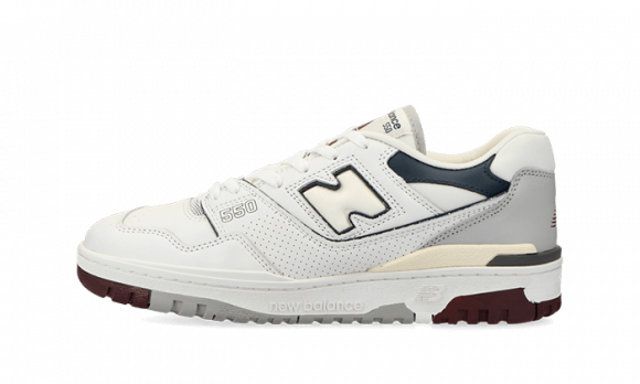 New Balance Men's 550 in White/Blue/Red Leather, size 7 - BB550PWB