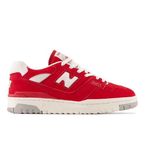 New Balance Hombre 550 in Roja/Blanca/Gris, Leather, Talla 40 - BB550VND