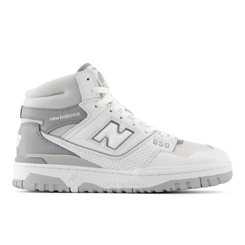 New Balance Men's 650 in White/Grey Leather - BB650REE