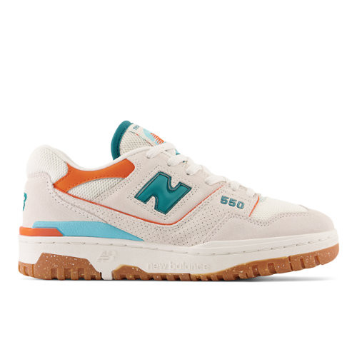 New Balance Women's 550 - White/Green/Orange - BBW550DA