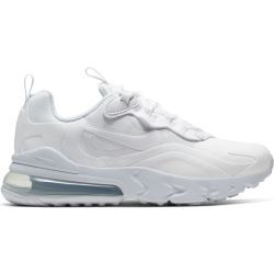 nike air max 270 react sneakers in white/silver