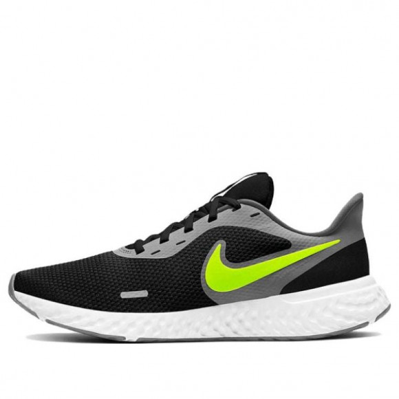 Nike Revolution 5 BLACK/GREEN Marathon Running Shoes BQ3204-013 - BQ3204-013