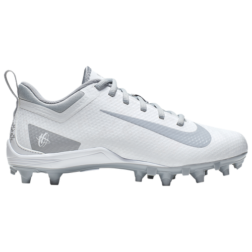 Nike Alpha Huarache 7 LAX Low - Boys' Grade School Molded Cleats Shoes - White / Wolf Grey / Volt - BQ4181-109