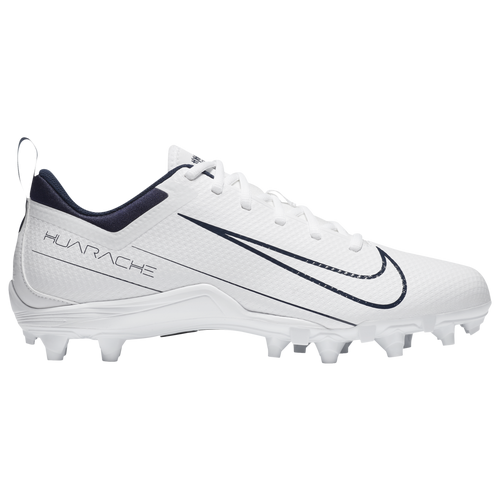Nike Alpha Huarache 7 varsity LAX Low Molded Cleats Shoes - White / White / College Navy - BQ4182-112