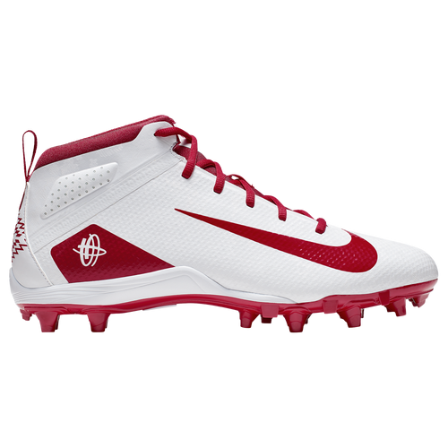 Nike Alpha Huarache 7 Varsity LAX Molded Cleats Shoes - White / University Red / White - BQ4183-107