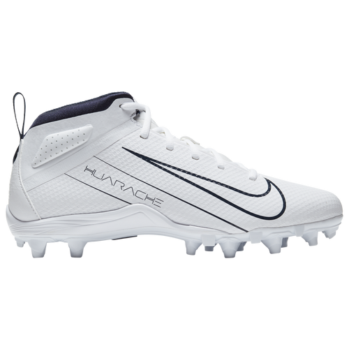 Nike Alpha Huarache 7 Varsity LAX Molded Cleats Shoes - White / White / College Navy - BQ4183-112