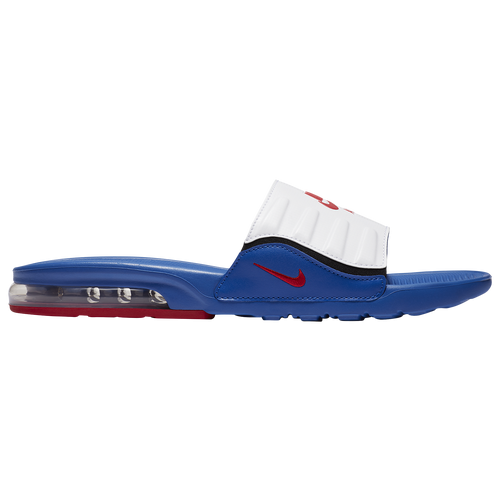 nike red white and blue slides