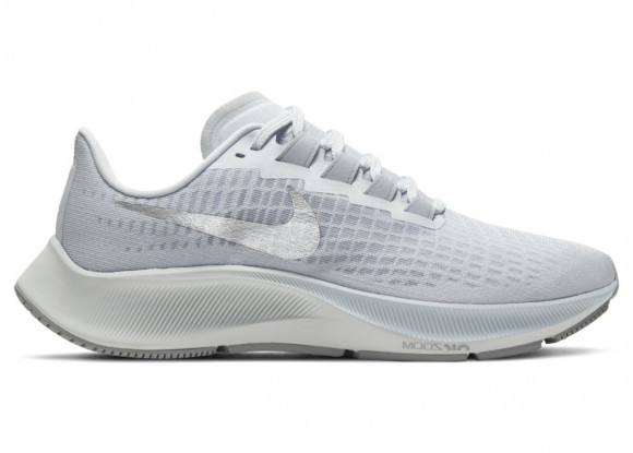 Nike Air Zoom Pegasus 37 - Women's Running Shoes - Pure Platinum / Mtlc Silver / Wolf Grey - BQ9647-009