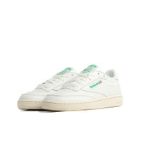 Reebok Classics Off-White and Green Club C 85 Vintage Sneakers - BS8242