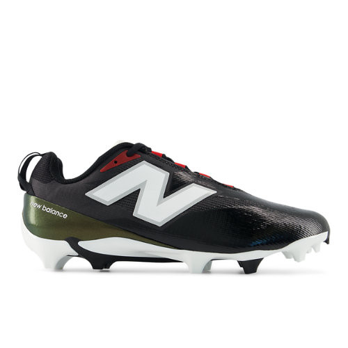 New Balance Unisex BurnX5 Lacrosse Shoes - Black/White/Red - BURNLBK5