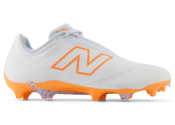 New Balance Unisex BurnX4 Lacrosse Shoes - White/Orange/Blue - BURNLPF4