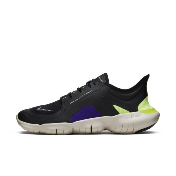 Nike Free RN 5.0 SHIELD Black Voltage Purple Marathon Running Shoes/Sneakers BV1223-001 - BV1223-001