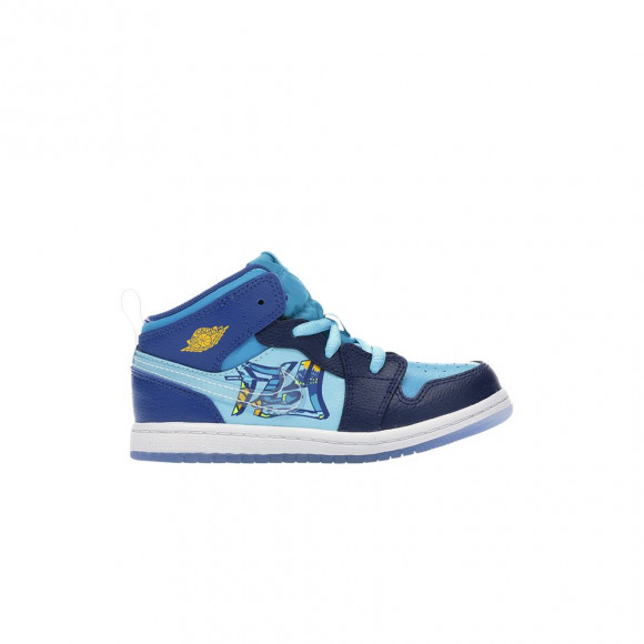 Air Jordan 1 Mid TD 'Fly' | Blue | Infant Size 5 - BV8175-400