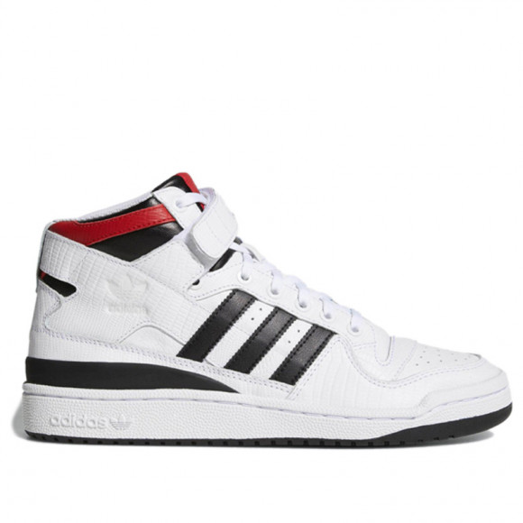 Adidas Forum Mid 'Footwear White Black' Footwear White/Core Black/Scarlet Sneakers/Shoes BY4375 - BY4375