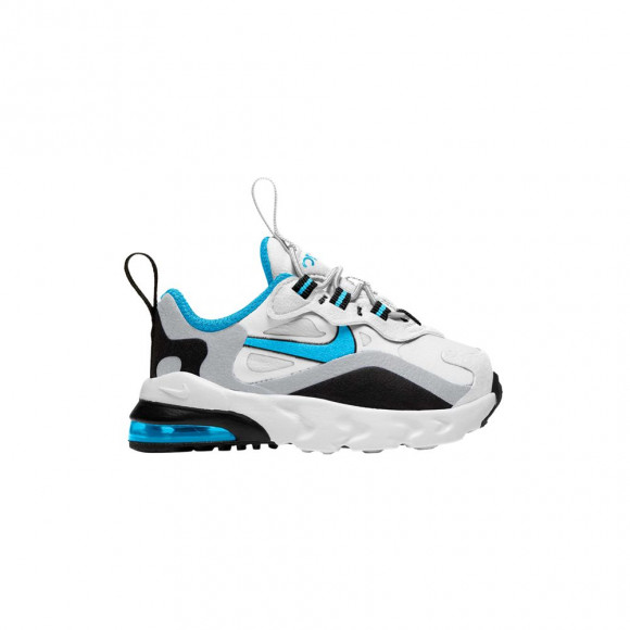 Nike Air Max 270 React TD 'Laser Blue Wolf Grey' | White | Infant Size 10 - CD2654-106