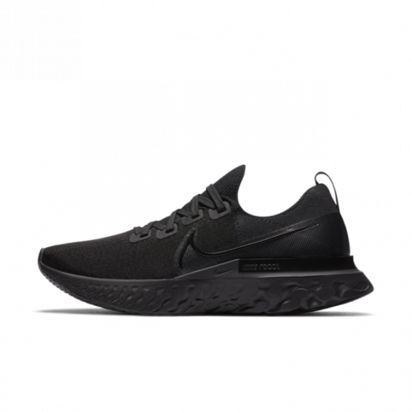 Nike React Infinity Run Flyknit - Men's Running Shoes - Black / Black / Black - CD4371-011