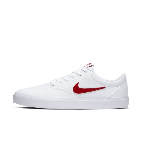 nike sb charge canvas white red