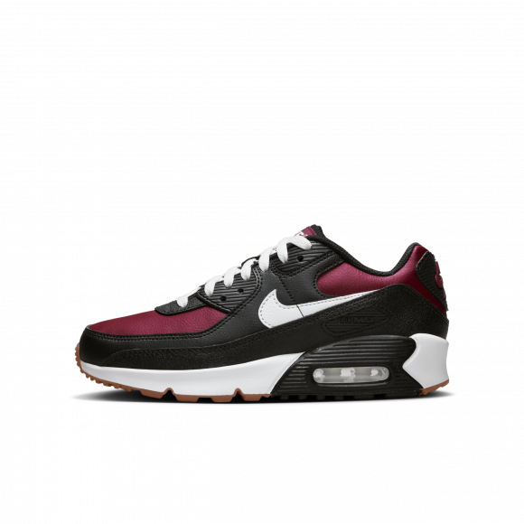 Air Max 90 Leather GS 'Black Team Red' - CD6864-024