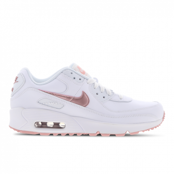 Nike Air Max 90 Leather GS 'White Pink Glaze' - CD6864-115