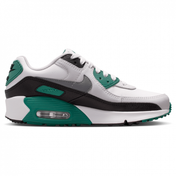 Nike Air Max 90 Leather GS 'Evergreen Aura' | White | Kid's Size 5 - CD6864-300