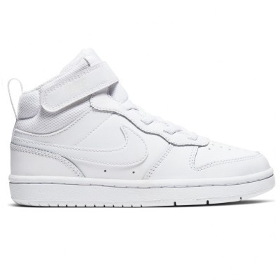 Chaussure Nike Court Borough Mid 2 pour Jeune enfant - Blanc - CD7783-100