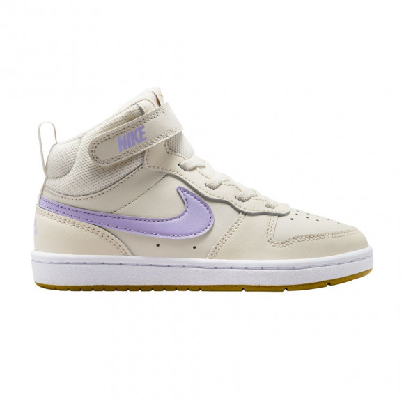Nike Court Borough Mid 2 SE PS 'Light Orewood Brown Lilac Bloom' | Cream | Kid's Size 12 - CD7783-114